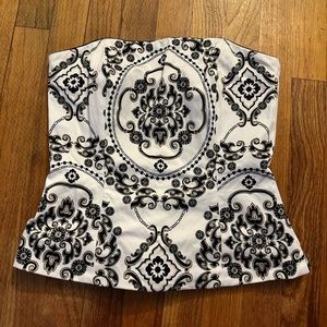 White House Black Market back zipper tube top